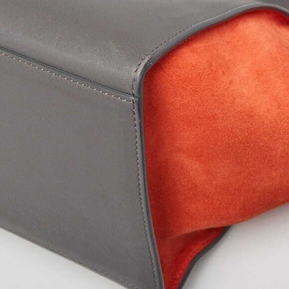 Celine Tri-Color Smooth Leather and Suede Medium Trapeze Bag - Picture 4 of 12